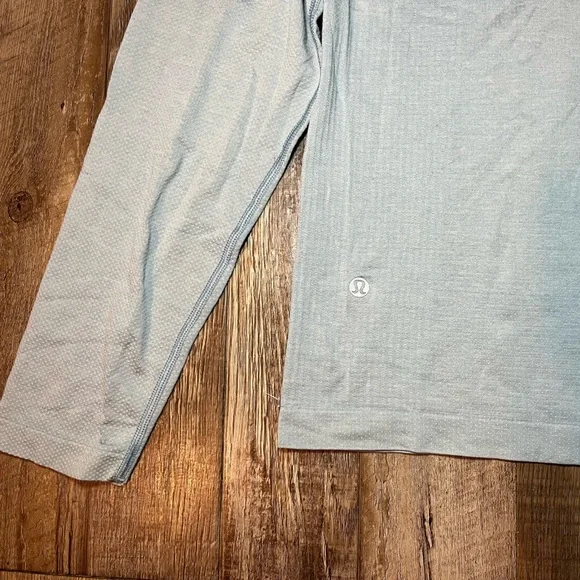 Lululemon Metal Vent Tech Long Sleeve Shirt 2.0 Peroxide /Breeze Blue Size Large - Picture 7 of 7